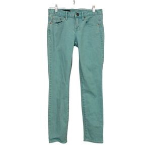 J Crew Toothpick Jeans Women Aqua Blue Light Wash Size‎ 26x28 Skinny
